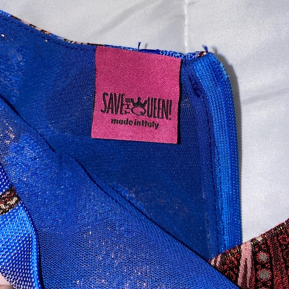 Super fabulous mini dress 100% silk Save The Queen dress sz small - Picture 2 of 6